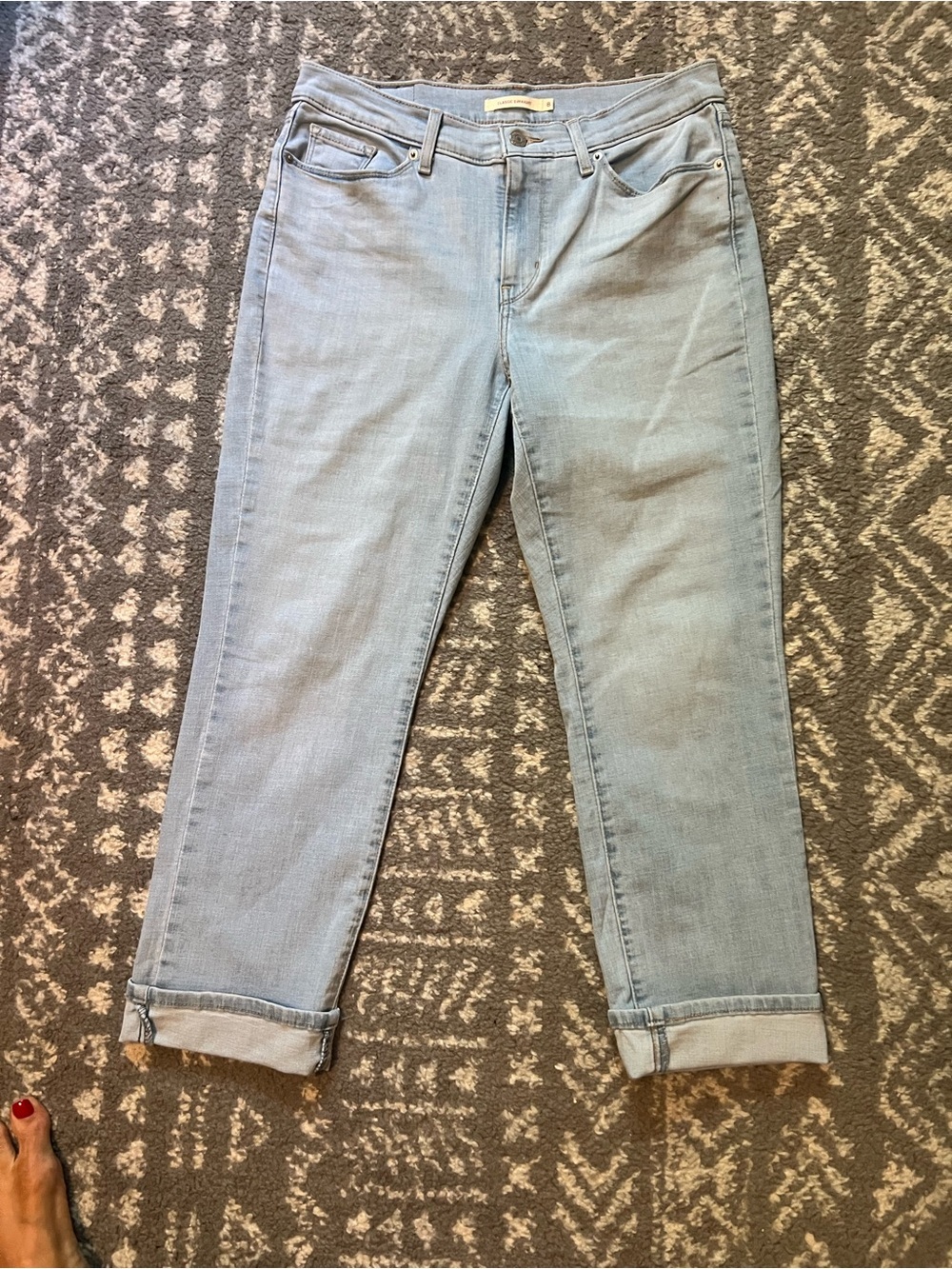 Levi’s Light Blue Women's Straight-Leg Jeans size 8 (A232)